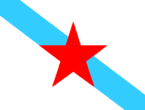[Galician Nationalist Flag, incorrect variant 2 (Galicia, Spain)]